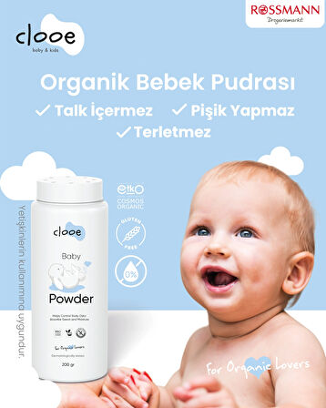 Clooe Organik Bebek Pudrası (200gr) - 2’li Fırsat Paketi