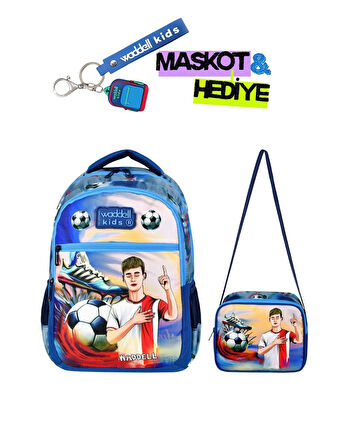 Waddell Lisanslı Digital Futbol Temalı, Beslenme Çantalı, İlkokul Erkek Sırt Çantası (25208)