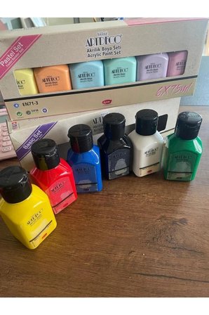 Canlı Renkler 6x75ml Akrilik Boya Seti