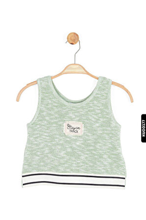 U Yakalı Askılı Kollu Lastik Belli Kız Çocuk Bluz 8-14 Yaş 36303