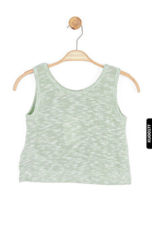 U Yakalı Askılı Kollu Lastik Belli Kız Çocuk Bluz 8-14 Yaş 36303