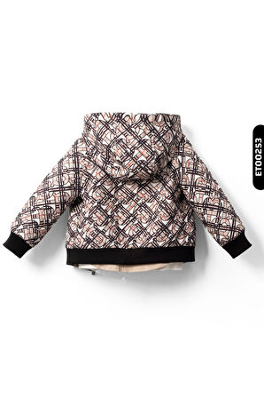 Kapüşonlu Nakışlı Dijital Baskılı Fermuarlı 4lü Erkek Çocuk Alt Üst Takım 6-36 Ay 1130