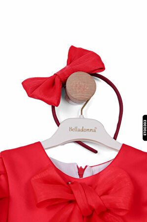 Bohçalı Büzgülü Kollu Katlanmış 2li Kız Çocuk Elbise 4-12 Yaş 6653