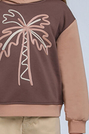 Kız Çocuk Sweatshirt 5-9 Yaş 35871