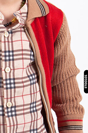 Errkek Çocuk Yünlü Fermuarlı Polo Yakalı Kazaklı Alt Üst Takım 6-24 Ay 430