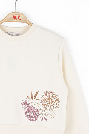 Kiz Çocuk Sweatshirt 4-8 Yaş 37523