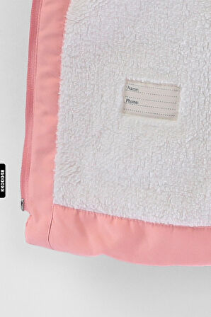 Su Ve Rüzgar Geçiemez Kapüşonlu Şişme Peluş Kışlık Kız Çocuk Mont 2-6 Yaş 50328