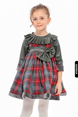 Kız Çocuk Elbise 4-12 Yaş 1608