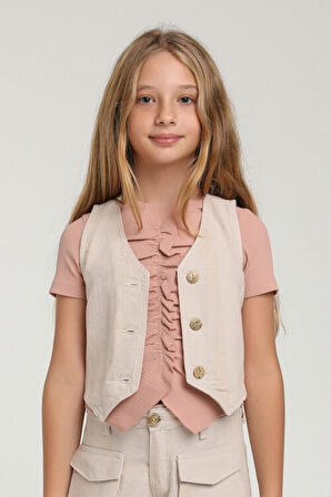 Kız Çocuk Yelek 9-13 Yaş 2523