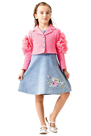 Kız Çocuk Elbise 5-8 Yaş 51051