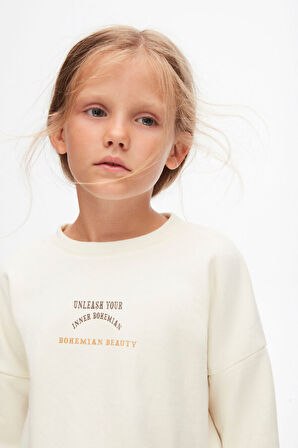 Kız Çocuk Sweatshirt 4-8 Yaş 37509