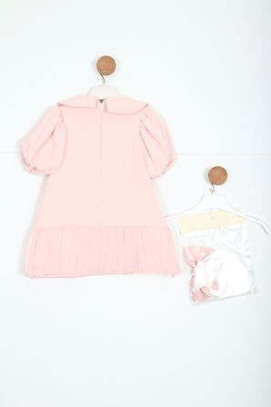 Kız Çocuk Kısa Kol Elbise 1-6 Yaş 2901-1