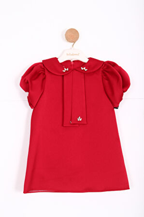 Kız Çocuk Kısa Kol Elbise 1-6 Yaş 2915-1