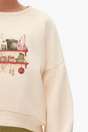 Kiz Çocuk Sweatshirt 4-8 Yaş 37518