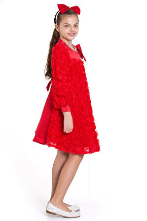 Kız Çocuk Elbise 4-10 Yaş 12376