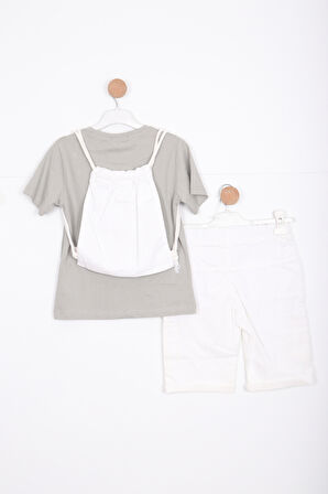 Erkek Çocuk Alt Üst Şort Takım 8-14 Yaş 4143