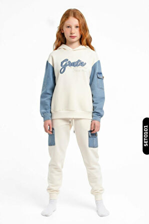 Kız Çocuk Eşofman Takım 10-16 Yaş 7430