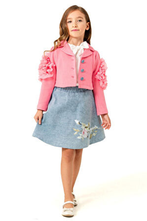 Kiz Çocuk Etek Takmı 6-9 Yaş 51050