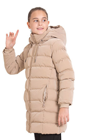 Kız Çocuk Mont 9-12 Yaş 8046