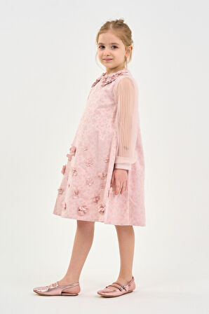 Kız Çocuk Elbise 4-8 Yaş 9077