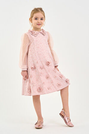 Kız Çocuk Elbise 4-8 Yaş 9077