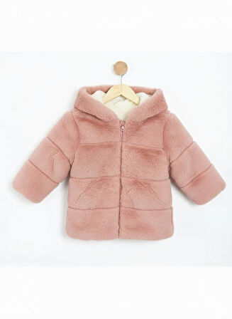 İçi Ve Dışı Polarlı Su Ve Rüzgar Geçirmez Kapüşonlu Kız Çocuk Mont 2-6 Yaş 50411