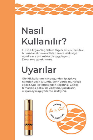 ux Oil Argan Saç Bakım Yağı (SAÇ SERUMU) 50 ml