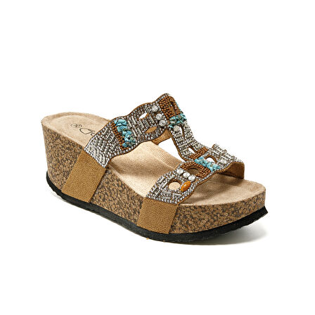 Kadın Terlik 25Y101 CL Guja Camel
