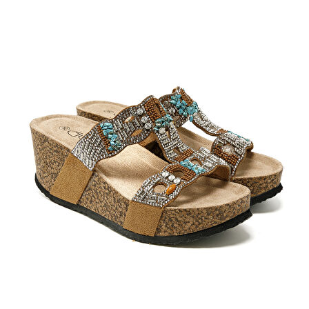 Kadın Terlik 25Y101 CL Guja Camel