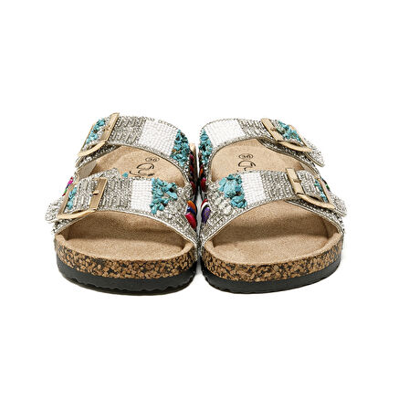 Kadın Terlik 25Y102-2 BY Guja Beyaz