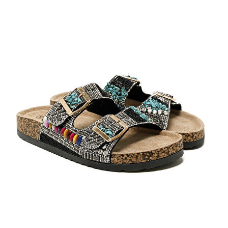 Kadın Terlik 25Y102-2 SY Guja Siyah