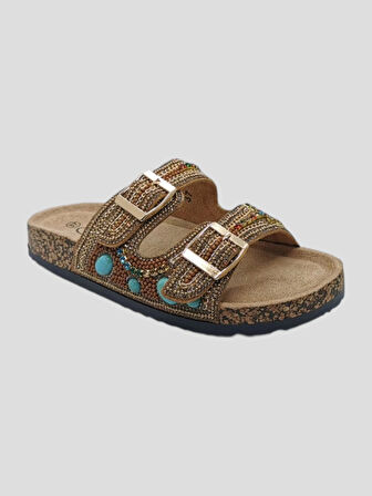 GUJA 25Y102-5 KADIN TAŞLI TERLİK CAMEL