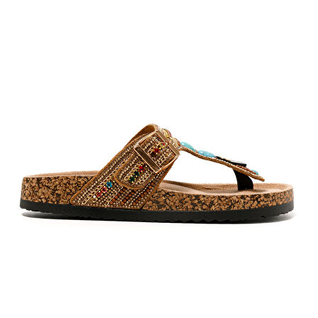Kadın Terlik 25Y102-7 CL Guja Camel