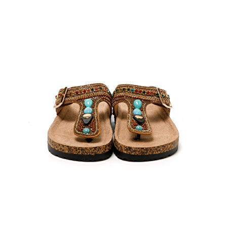 Kadın Terlik 25Y102-7 CL Guja Camel