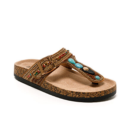 Kadın Terlik 25Y102-7 CL Guja Camel