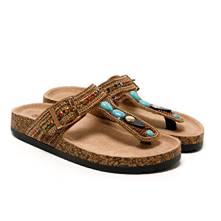 Kadın Terlik 25Y102-7 CL Guja Camel