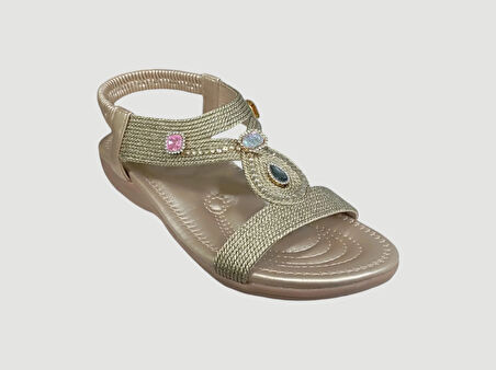 GUJA 25Y120-6 KADIN PARMAK ARASI SANDALET ALTIN
