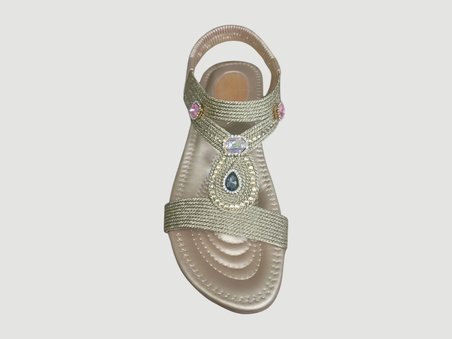 GUJA 25Y120-6 KADIN PARMAK ARASI SANDALET ALTIN