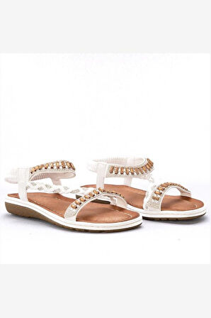 Guja 25Y152-1 Kadın Sandalet Beyaz 36-41 