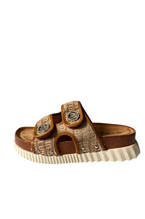 GUJA 25Y178 KADIN KALIN TABAN ORTOPEDİ TERLİK CAMEL