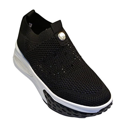 Guja 25y305-4 Kadın Taşlı Sneaker Ayakkabı Siyah