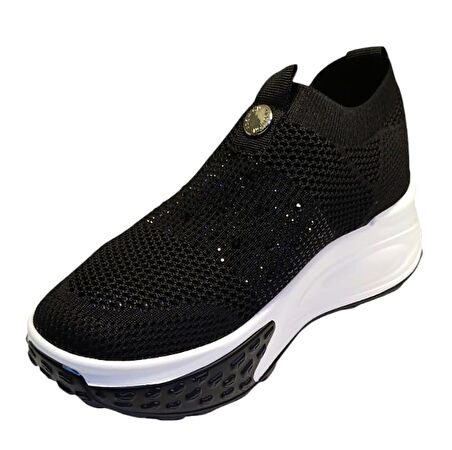 Guja 25y305-4 Kadın Taşlı Sneaker Ayakkabı Siyah