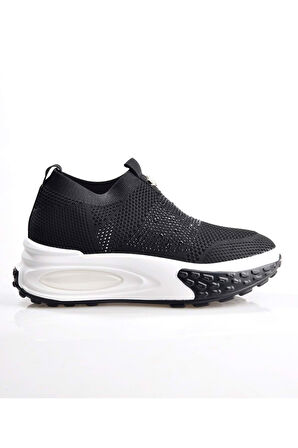Guja 25y305-4 Kadın Taşlı Sneaker Ayakkabı Siyah