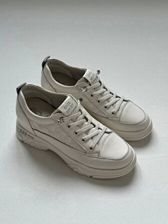 GUJA 25Y314 KADIN DERİ GÜNLÜK SPOR AYAKKABI BEYAZ