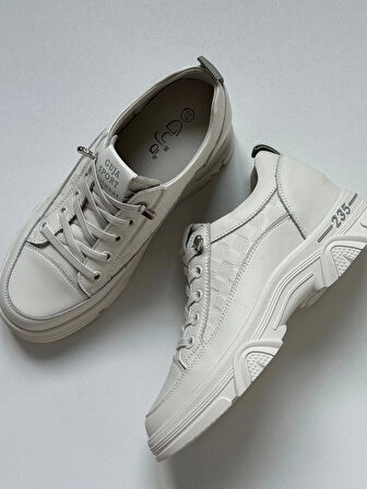 GUJA 25Y314 KADIN DERİ GÜNLÜK SPOR AYAKKABI BEYAZ