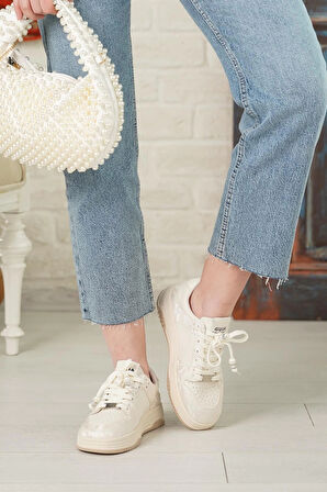 GUJA 25Y391 KADIN GÜNLÜK SPOR AYAKKABI BEJ