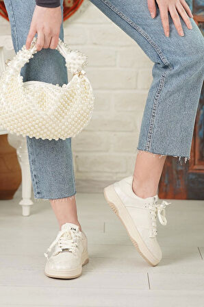 GUJA 25Y391 KADIN GÜNLÜK SPOR AYAKKABI BEJ