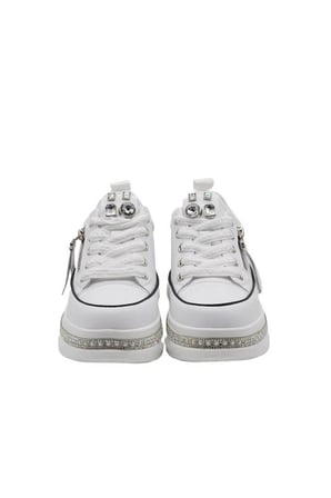 GUJA 25Y423-4 GİZLİ DOLGU TAŞ SARGILI KADIN SNEAKER AYAKKABI