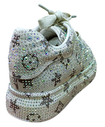 Guja 25y451-4 Kadın Taşlı Sneaker Ayakkabı Bej