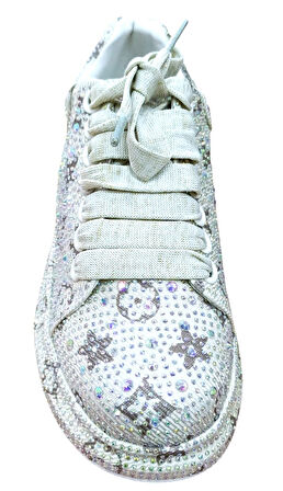 Guja 25y451-4 Kadın Taşlı Sneaker Ayakkabı Bej